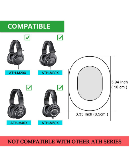 Almohadillas de Reemplazo Audio-Technica y Sony - Cuero y Espuma