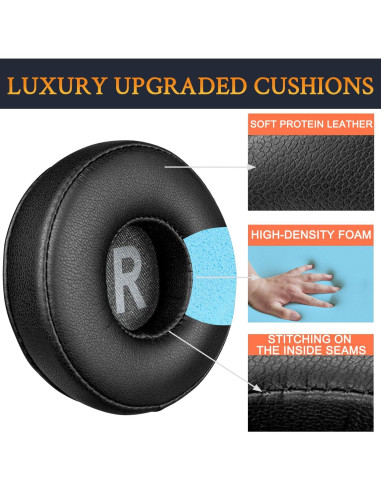 Almohadillas de Reemplazo SOULWIT 70mm para Auriculares Jabra Move/Elite 25h - Negro