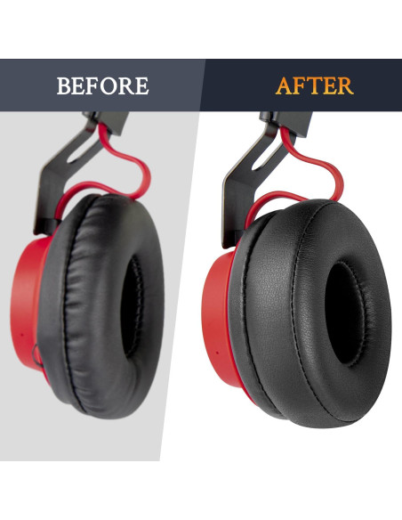 Almohadillas de Reemplazo SOULWIT 70mm para Auriculares Jabra Move/Elite 25h - Negro