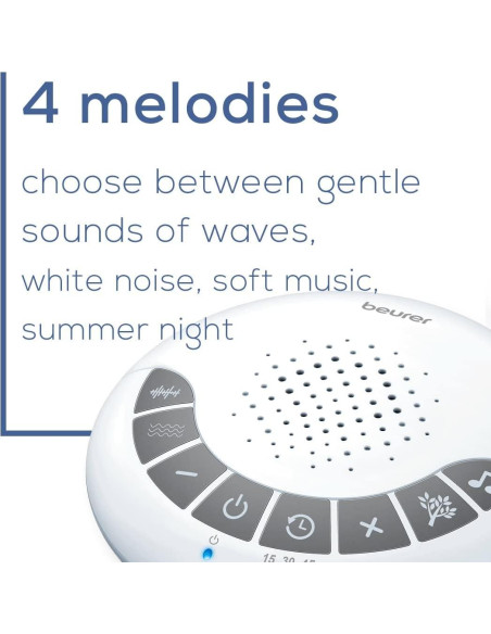 Máquina de Ruido Blanco Beurer SL15 con 4 Sonidos Relajantes