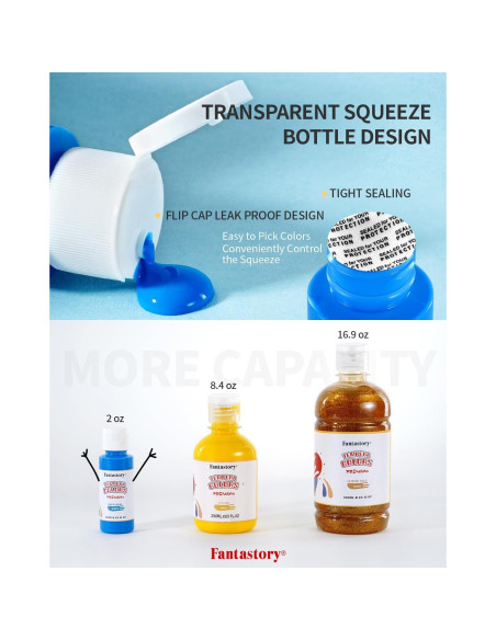 Pintura Tempera Lavable Fantastory 24 Colores 60 ml