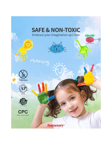 Pintura Tempera Lavable Fantastory 24 Colores 60 ml