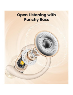 Auriculares Inalámbricos TAGRY A12 Oído Abierto Bluetooth 5.4 Beige 2