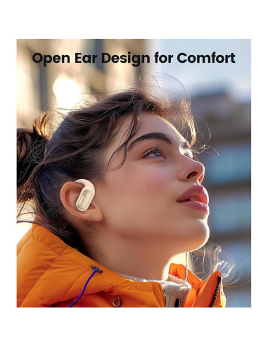 Auriculares Inalámbricos TAGRY A12 Oído Abierto Bluetooth 5.4 Beige