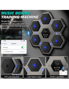 Máquina de Boxeo Musical Inteligente VZA BX-01 con Guantes 2