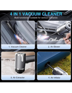 Aspiradora Portátil Sin Cable Auziya ZX-107 15000Pa Gris 2