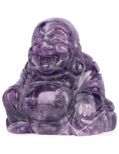 Estatua de Buda Maitreya de Cristal de Amatista Artistone 5cm 2