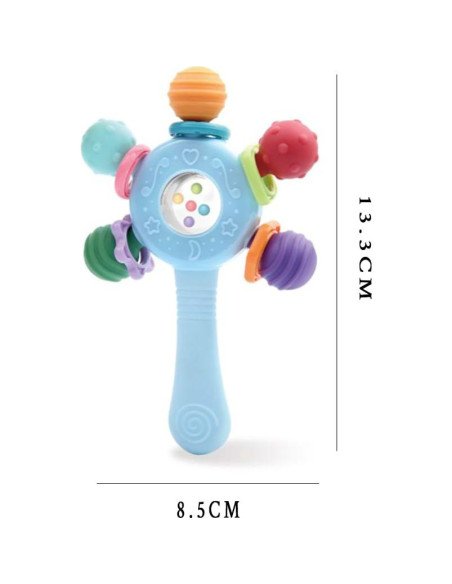 Sonajero y Mordedor 2 en 1 CNBESTFASHION Azul para Bebés