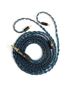 Cable IEM KBEAR ST12 2Pin 3.5mm 8 Núcleos Cobre Baño Plata