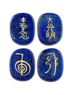 Piedras de Chakra Lapislázuli Mookaitedecor 4 Piezas Reiki