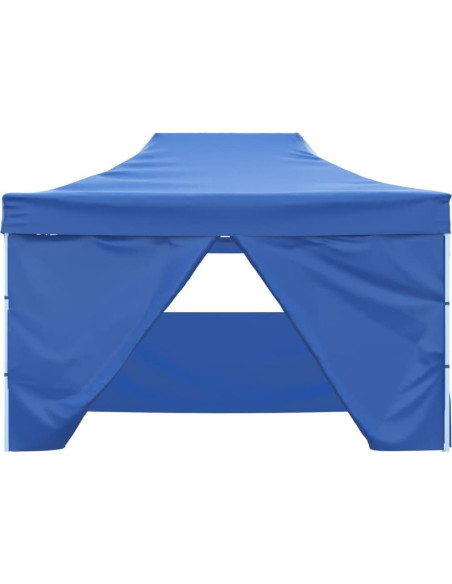 Carpa de Fiesta Plegable YELWHI 280x410 cm Azul Resistente UV