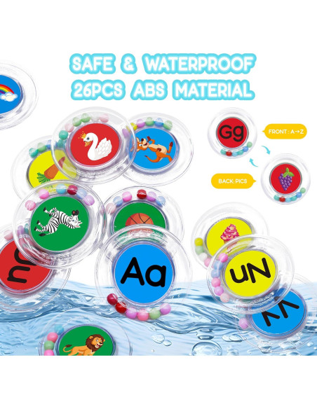 26 Letras Flotantes Juguetes de Baño PlayfulPals - Set Educativo