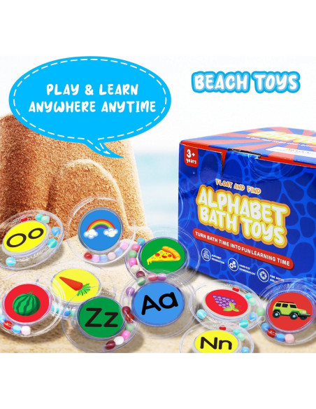 26 Letras Flotantes Juguetes de Baño PlayfulPals - Set Educativo