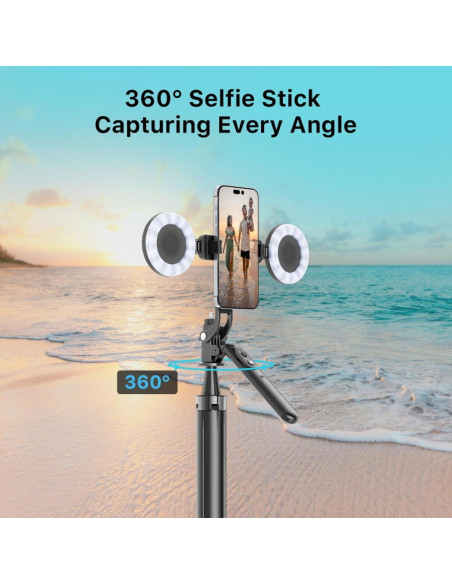 Trípode Selfie eBigValue 68" con Luz y Control Remoto