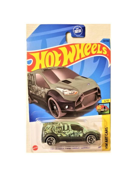 Hot Wheels Ford Transit Connect 6/10 Gris 64/250 - Coche de Metal