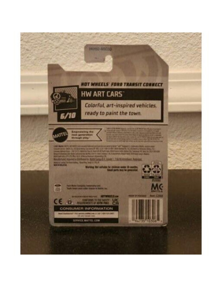 Hot Wheels Ford Transit Connect 6/10 Gris 64/250 - Coche de Metal