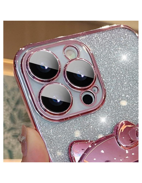 Funda SPEVERT para iPhone 16 Pro Azul con Soporte de Gato