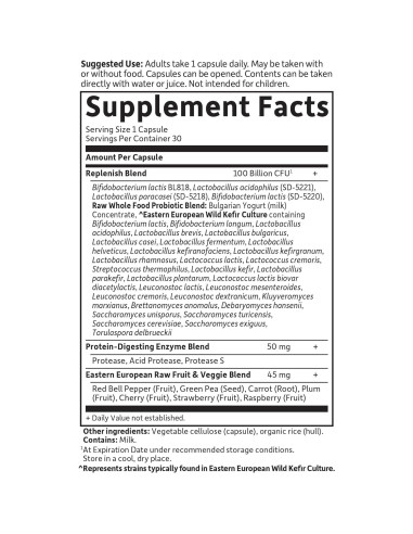 Probioticos Crudos Jardín de Vida 100 Mil Millones CFU 30 Cápsulas