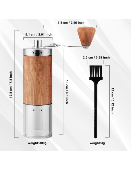 Molinillo de Café Manual Iwpsttrk Acero Inoxidable 331g Molinillo de Café Manual Iwpsttrk Acero Inoxidable 331g