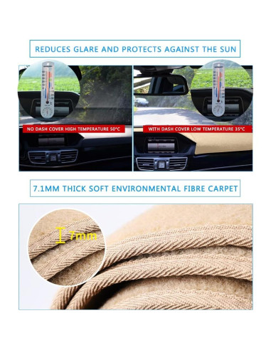 Funda de Tablero HanLanKa Beige para Toyota Sienna 2004-2010