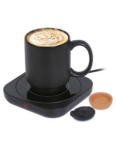 Calentador de Taza Eléctrico 36W con Taza Cerámica 450ml Negro