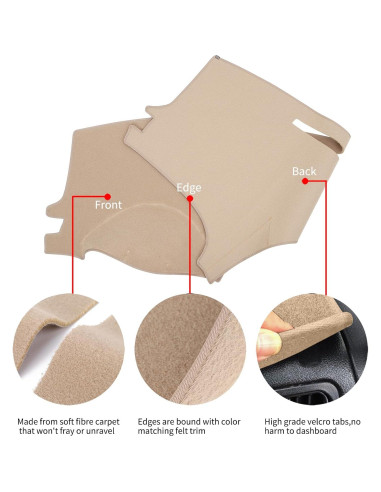 Funda de Tablero HanLanKa Beige para Toyota Sienna 2004-2010