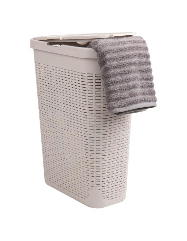 Cesto de Ropa Slim Mind Reader 40L con Tapa Marfil