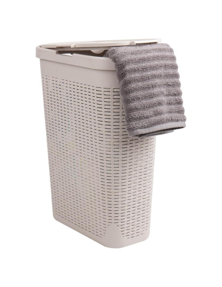 Cesto de Ropa Slim Mind Reader 40L con Tapa Marfil
