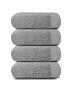 Conjunto de Toallas de Baño Organix 4 Piezas 100% Algodón Gris