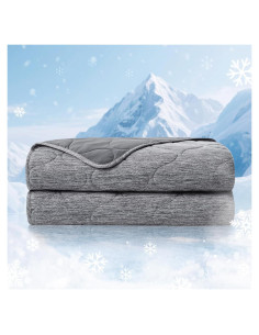 Manta de Enfriamiento Doble Cara Cozy Bliss 203x229cm Gris