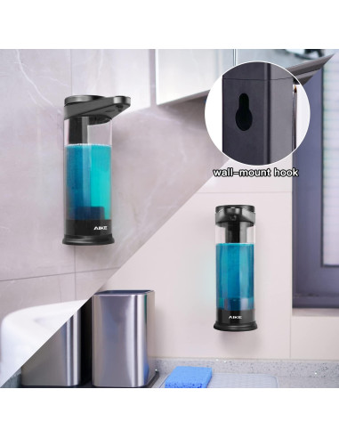 Dispensador Automático de Jabón AIKE AK1335 500ml Negro