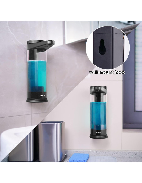Dispensador Automático de Jabón AIKE AK1335 500ml Negro