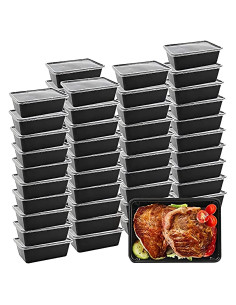 Contenedores de Comida Reutilizables Oranlife 750ml - 50 Unidades