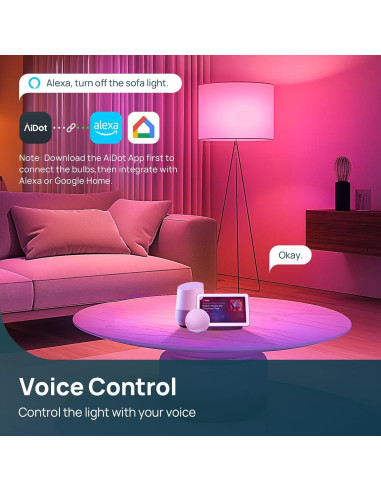 Bombillas Inteligentes Linkind 11W RGBTW 2 Paquete Alexa
