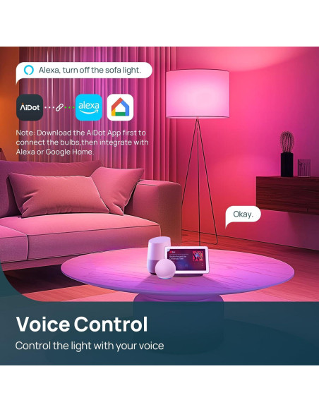 Bombillas Inteligentes Linkind 11W RGBTW 2 Paquete Alexa