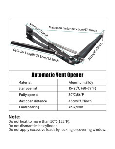 Abridor de Ventanas Automático MILIFT ZX00 Negro 0.44 kg 2