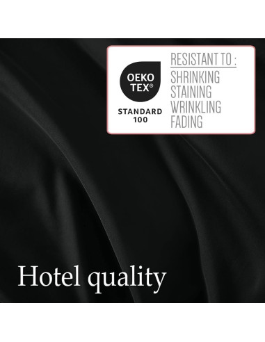 Conjunto de Sábanas Completo lalaLOOM Microfibra 4 Piezas Negro