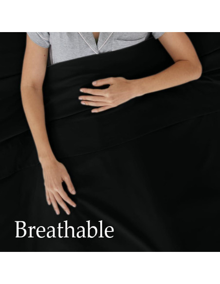 Conjunto de Sábanas Completo lalaLOOM Microfibra 4 Piezas Negro