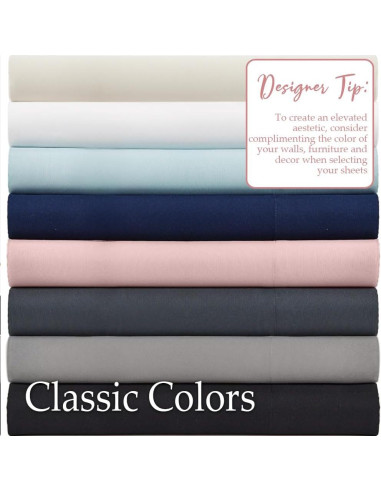 Conjunto de Sábanas Completo lalaLOOM Microfibra 4 Piezas Negro