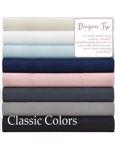 Conjunto de Sábanas Completo lalaLOOM Microfibra 4 Piezas Negro