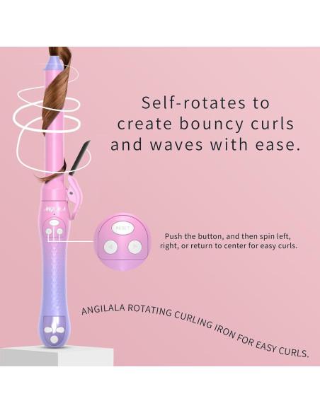 Plancha de Rizar Rotativa ANGILALA SM-C650-25 6 Temperaturas Plancha de Rizar Rotativa ANGILALA SM-C650-25 6 Temperaturas