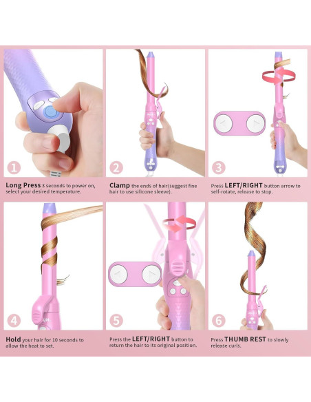 Plancha de Rizar Rotativa ANGILALA SM-C650-25 6 Temperaturas Plancha de Rizar Rotativa ANGILALA SM-C650-25 6 Temperaturas
