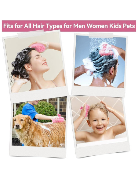 Cepillo Masajeador Cuero Cabelludo SoPretti Rosa - Exfoliante