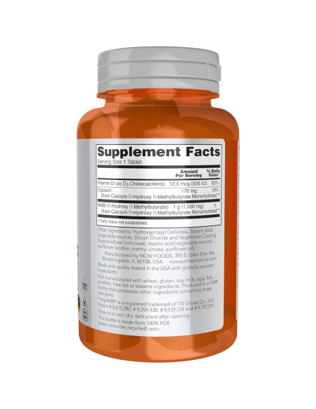 NOW Foods HMB Doble Fuerza 1000 mg 90 Tabletas - Nutrición Deportiva NOW Foods HMB Doble Fuerza 1000 mg 90 Tabletas - Nutrición Deportiva