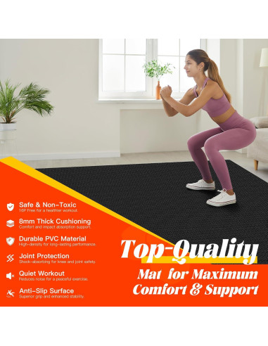 Alfombrilla de Ejercicio VTORY 182x122cm Antideslizante 8mm