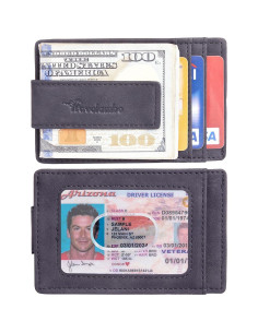 Clip de Dinero Travelambo para Hombres Slim RFID Negro 2