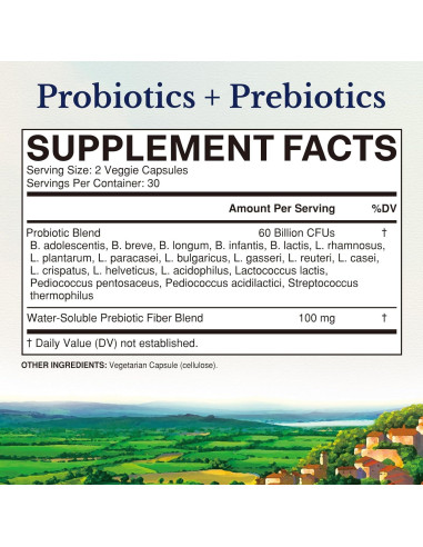 Vitalitown Probioticos + Prebioticos 60 Mil Millones 60 Capsulas