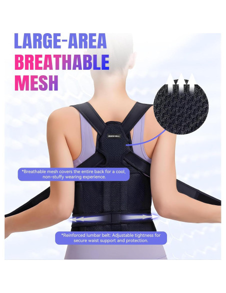 Corrector de Postura Ajustable Huge Hill - Soporte Espalda Mediano