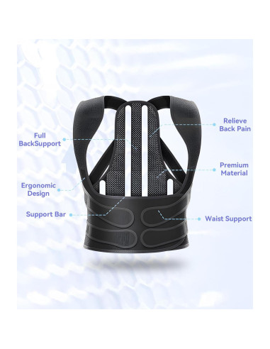 Corrector de Postura Ajustable Huge Hill - Soporte Espalda Mediano