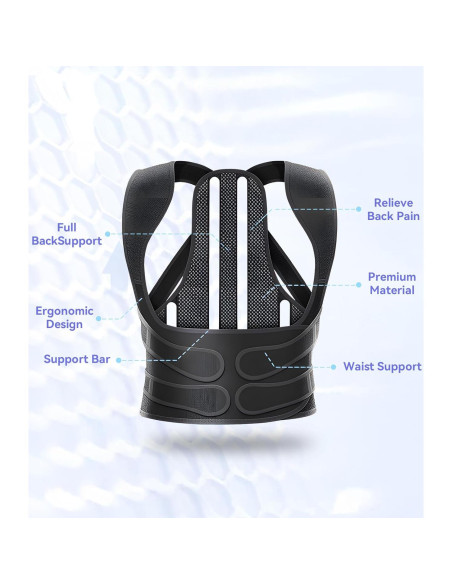 Corrector de Postura Ajustable Huge Hill - Soporte Espalda Mediano